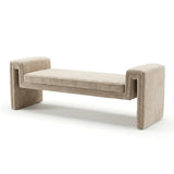 Interior Ave - Solace Textured Bench - Natural Taupe V355-IA-BNH-SOL-TAU