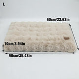 Plush Pet Bed with Non Slip Base and Removable Cover V767-P-XD1836-L-BG