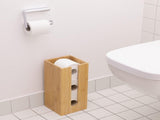 Bamboo Toilet Paper Storage - Narrow Free Standing Toilet Paper Holder Tower Organizer for Bathroom V1370-AZ4-05642