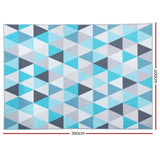 Artiss Rug 200x290cm Area Rug Large Carpet Soft Short Pile Modern Tria FLR-1888-200X290-BG-BL