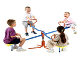 Kids Seesaw, 49.9 kg Load Capacity per Seat, Sit and Spin Teeter Totter with 4-prong Support Legs, V952-YGDZDQQBJS4R94AI7001V0