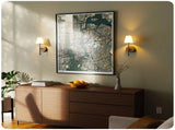 LED Wall Sconce Wireless Light 2-Pack - Black Finish with White Fabric Shade V178-68991