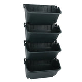 Vertical Wall Planter Set Plastic Breathable Space Saving 4 Pots Hanging Vertical Wall Flowerpot for V1294-YM0901-3111240037811