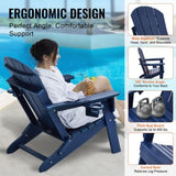 Adirondack Chair Plastic, Set of 2 All-Weather Portable Folding Fire Pit Chair, Outdoor Adirondack V952-SLADLDKYLSKZ3IJ8KV0