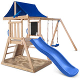 Lifespan Kids Hazelbrook Swing Set & Play Centre with 1.8m Slide V572-LKPC-HAZEL-BU