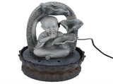 LED Resin Buddha Tabletop Waterfall Fountain Relaxing Indoor Decoration for Home OfficeUS Plug 110V V1294-YM0901-3111200233313