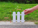 12 Pieces Garden Fence with 12 Pieces Fence Insert White Plastic Fence Garden Fence Edgings Lawn V1366-AZ2-W-03298