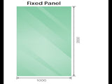 100x100cm Corner Frameless Shower Screen Chrome U-Brackets with SS Hinges for Contemporary V63-935061