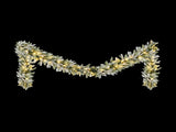 Jingle Jollys 3M Christmas Garland Pre-lit LED Lights Snow Frosted Tips Decor XM-TR-GAR-SNOW-3M-LED