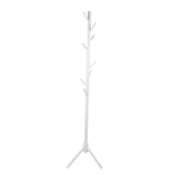Clothes Tree Solid Wood Round Corner Simple Fashionable Beautiful Coat Hanger for Living Room White V1294-YM0716-3117220157411