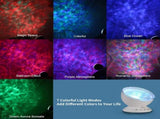 Ocean Wave Projector Sound Machine, Night Light Projector with Remote Control Timer 7 Colors LED V1192-AZ-W-16956