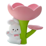 Rabbit Flower Key Tray Resin Storage Plate Jewelry Holder Home Decoration for Bedroom Office V1294-YM0703-3115230050011