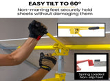 UNIMAC Drywall & Panel Lifter, 1200 x 3600 68kg Max Gyprock Sheet, Galvanised, No-mark Locking V219-TOLDWLUM310A