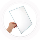 Shoe Try on Mirror Angled Floor No Bend Design HD Glass Panel V1366-AZ2-W-14127