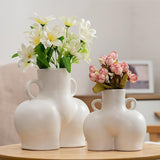 Small Matte Gray Ceramic Vase For Home Decor And Dried Flower Arrangements PRL-6107722750DBT