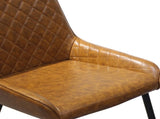 Dining Chairs x 4 Padded Seat PU Faux Leather CH1129-PU-4-BR