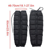 Winter Motorcycle Thermal Knee Guards with Zipper, Windproof Thicken Fleece Lined Leg Warmer V1192-AZ-W-17829