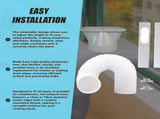 Portable Air Conditioner Window Kit Exhaust Hose Adaptor Pipe & Slide Plate V63-952621