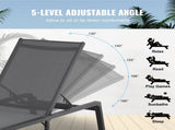 Chaise Lounge Chair Outdoor Patio Lounge Chair Adjustable 5-Position 2 pcs V952-JSTYGDTYSHSKGTUY1V0