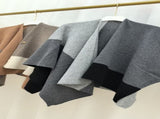 Brown Pure Wool Extra Large Shawl Scarf Color Block Multi-functional Warm Cashmere Cape Poncho V888-ELOSUNG32677