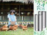 24 Pcs Stainless Steel Parrot Food Bowls Bulk 10 oz Bird Feeding Dish Cups for Cages Bird Bowls with V1259-DP01-F-134