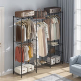 VEVOR Heavy Duty Clothes Rack, Rolling Clothing Garment Rack with 4 Hang Rods & 8 Storage Tiers, V952-FZKCYJ6878348I8KKV0