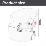 Round Club Swivel Barrel Chair Cover Modern Accent Round Club Armchair Slipcover Soft Stretch Chair V1370-AZ4-12062