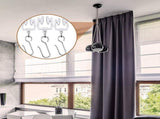 Flexible Bendable Ceiling Curtain Track, Ceiling Mount Curtain Rail, Room Divider Ceiling Track V1192-AZ-W-23131