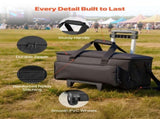 Rolling DJ Cable Bag, 1680D, Padded File Gig Bag with Wheels, 6 Detachable Divider, Travel Storage V952-DJSNB1680DZH0XLYB001V0