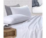 Elan Linen 100% Egyptian Cotton Vintage Washed 500TC White King Bed Sheets Set V107-KBWHTSS