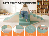 Keezi Kids Climbing Blocks 4-Piece Foam Toddler Playset Soft Indoor Climbing Toy Rocker KCB-4IN1-GN