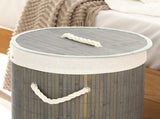 Foldable Laundry Basket Grocery Basket Bamboo Large Capacity Dirty Clothes Storage Bucket for Home V1294-YM0703-3117230013012