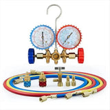 R410a 3Way AC Diagnostic Manifold Gauge Complete Set for R134A R410A R22 with Hose Adapters Quick V1369-AZ3-W-11486