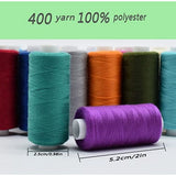 Sewing Machine Threads Kits,36 Colors Polyester Thread Sewing Thread,400 Yards Per Spools for Hand V1192-AZ-W-31791