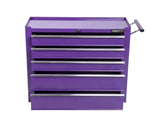 Giantz 5 Drawer Tool Chest Trolley Cabinet Toolbox Heavy Duty Garage Storage Organiser Purple TB-5DR-ROLL-PUR
