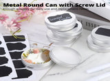 50PCS Small Aluminum Cans, 2oz Metal Round Tins, 60ml Aluminum Container with Screw Lid, DIY Candle V1369-AZ3-W-08880