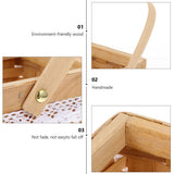 3-Piece Woven Flower Basket Set with Multi-Purpose Storage in Beige for Home Organization and V1369-AZ3-W-12881