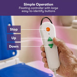 EQUIPMED Motorised Bath Lift Chair, Electric Battery Operated Reclining Seat, Bathing for Elderly & V219-HCHSHWEQ6PBA