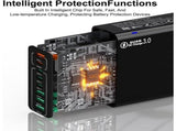 8 in 1 Waterproof Ports USB Fast, 8 Ports Desktop Charging Station, Portable Travel Phone V1366-AZ2-W-11527