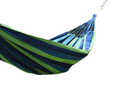 Garden Hammock Polyester Cotton Single Double Hammock Up to 440.9lb Anti Rollover Portable Hammock V1294-YM0901-3116240019712