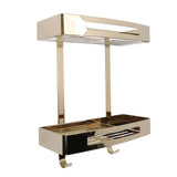 Bathroom Floating Shelves 304 Stainless Steel 2 Tier Wall Mounted Over Toilet Bathroom Shelves V1294-YM0901-3112240039811