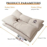 Cervical Neck Pillow for Sleeping - Double Layer Removable Bed Pillows, Don't Press Your Face, Pure V1107-115-10897-WHT