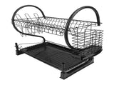 Dish Drying Rack 2 Tier Iron Space Saving Large Capacity Dish Dryer Storage Rack Organizer for V1294-YM0901-3118240239611
