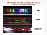 Programmable LED Sign, P10 Full Color Flexible Digital Scrolling Panel, DIY Custom Text Pattern GIF V952-YPGDGGP52X8YHHXKZ001V3