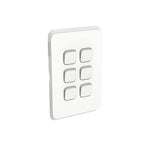 by Schneider Electric 250Volt Vertical Mount Iconic Flush Switch, 6G 1_2Way, 10AX V1202-V1-CLI3046VAVW