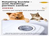 Pink Silent Automatic Pet Double Meal Dispenser with Rotary Buckle - Longest 48H Scheduled and Long V888-ELOSUNG45545