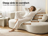Artiss Folding Sofa Bed Floor Couch 2-in-1 Convertible Futon Loveseat Beige SB-B-SOFA-FD-BG