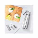 Cream Whipper Dispenser 250ml + 50x NO2 Chargers - Aluminium Canister + Nozzles V238-SUPDZ-40175958196304