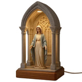 Jesus LED Table Lamp with Sacred Statue Religious Night Light for Home Altar Decor, Christian V1192-AZ-W-33839