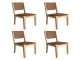 Levede Dining Chairs Accent Chair Lounge x4 CH1100-2-BRX2